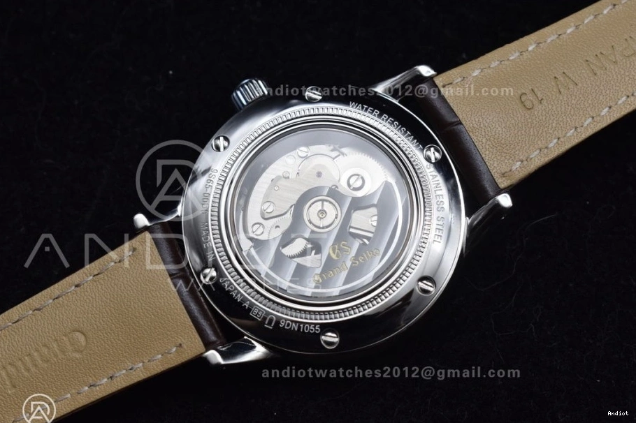 Leather GMT Elegance GSF Brown Best Edition Comfortable 886 Strap Dial Seiko SS on 1:1 Grand Cream NH 0812